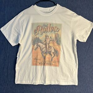 Ariat White Rodeo Graphic Tee with Desert Print